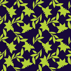 The simple floral design features evenly spaced delicate flowers against a light, neutral background. For textiles, cotton fabric, covers, wallpaper, printing, cards, scrapbooking