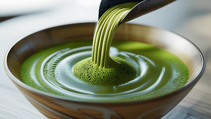 Cascading Matcha Ceremony: Liquid Art & Zen Flow

