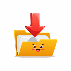 Digital Download: A playful animated folder with an arrow, signifying the instant transfer and availability of digital assets