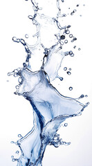 Blue water splash or wave splash isolated on transparent background png .generated ai	
