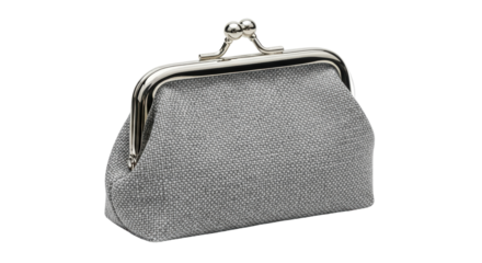 Isolated Grey Coin Purse