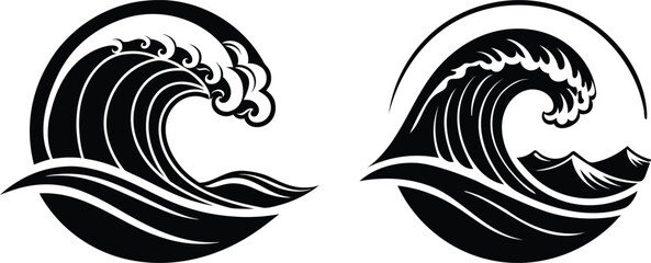 Fototapeta premium Tribal vector tattoo design elements with animal, floral, and swirl ornate patterns