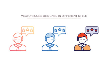 Employee Feedback icon design with white background stock illustration