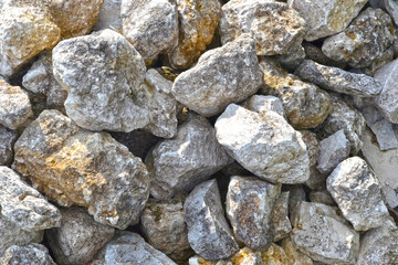 bunch of large grey boulders