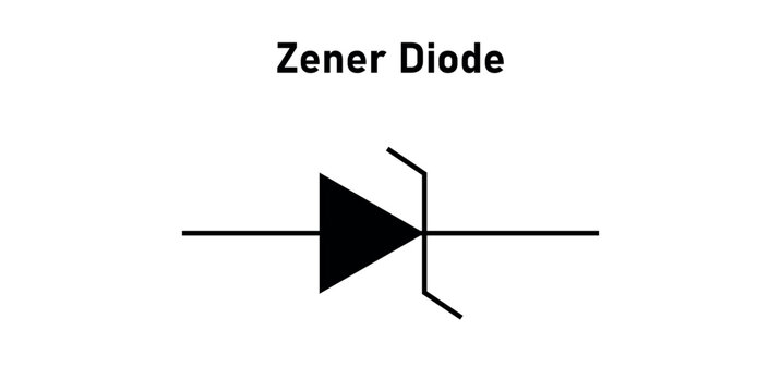 Zener Diode Electronic Symbol in Physics.