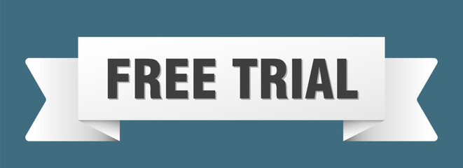 free trial ribbon isolated on transparent background. free trial ribbon