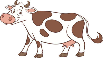 Cow illustration vector design, Cow logo and icon design
