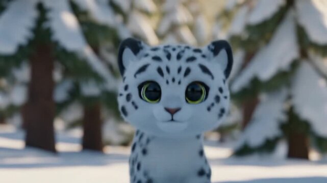 snow leopard cub