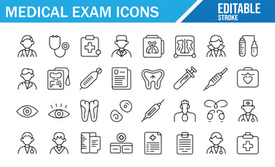 Doctor, Nurse, and Medical Equipment Icons for Healthcare Services