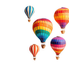Obraz premium Colorful hot air balloons against a dark background (6)