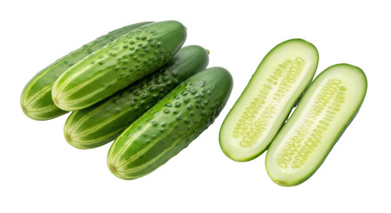 Isolated Cucumber Slices