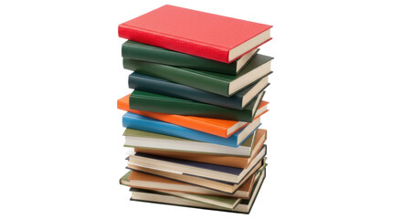 Isolated Stack of Colorful Books