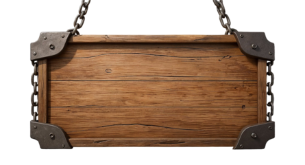 wooden signboard isolated on white