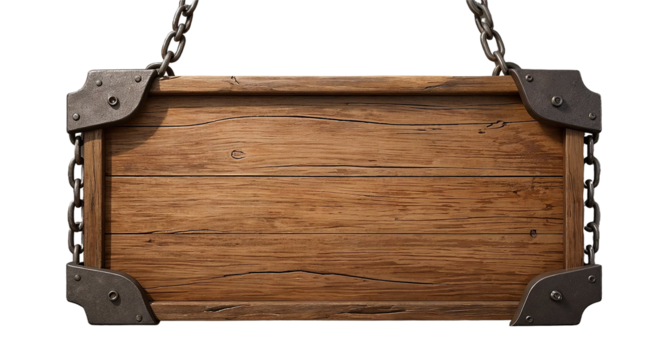 wooden signboard isolated on white