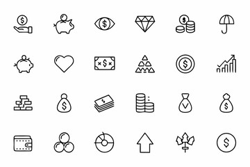 A minimalist bundle geared toward personal finance, goal tracking, and saving habits. Great for finance blogs, budgeting apps, and educational tools