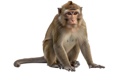 Isolated Monkey Sitting