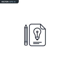 Draw idea, linear style sign for mobile concept and web design