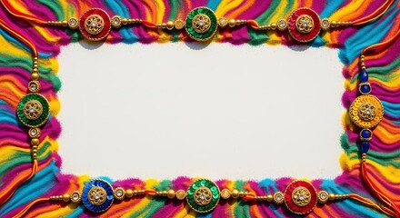 Happy Raksha bandhan 2025, raksha bandhan themed poster with minimalistic elements