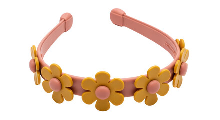 Isolated flower headband