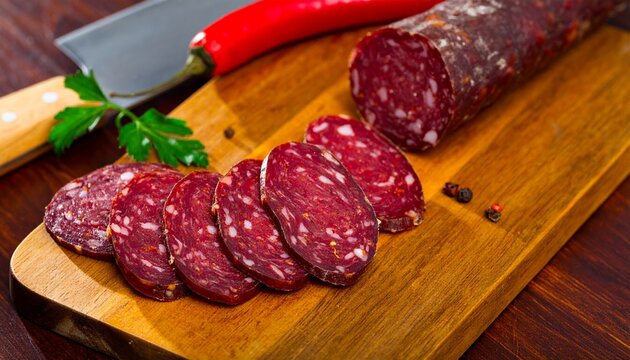 Sujuk (Turkey, Middle East)
A dry, spicy sausage made from ground beef or lamb, flavored with garlic, cumin, and red pepper. 