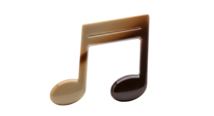 Isolated Chocolate musical note