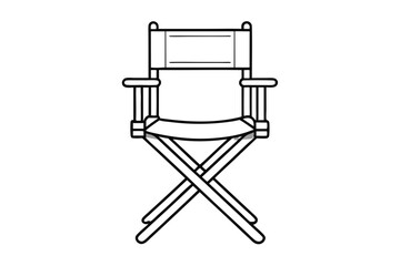 Vector Drawing of Director's Chair for Video Content