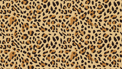 Naklejka na ściany i meble Leopard Cheetah skin seamless pattern vector Stylized Spotted Leopard Skin Background for Fashion Pr