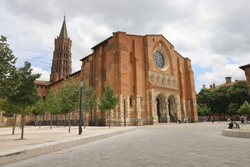 Basilique Saint Sernin, basilique de style roman, ville de Toulouse, département de la Haute Garonne, France