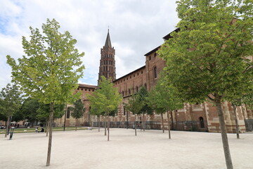 Basilique Saint Sernin, basilique de style roman, ville de Toulouse, département de la Haute Garonne, France