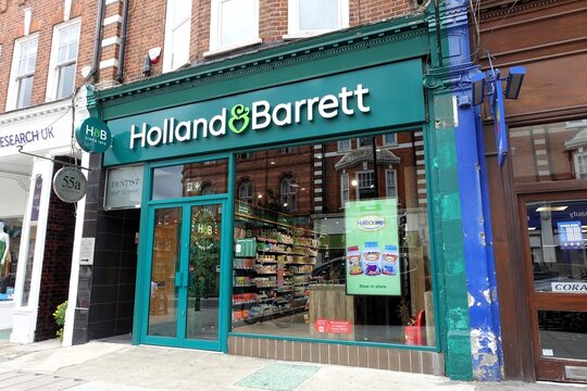 Holland and Barrett health and natural remedies store, 55 High Street, St John's Wood, London
