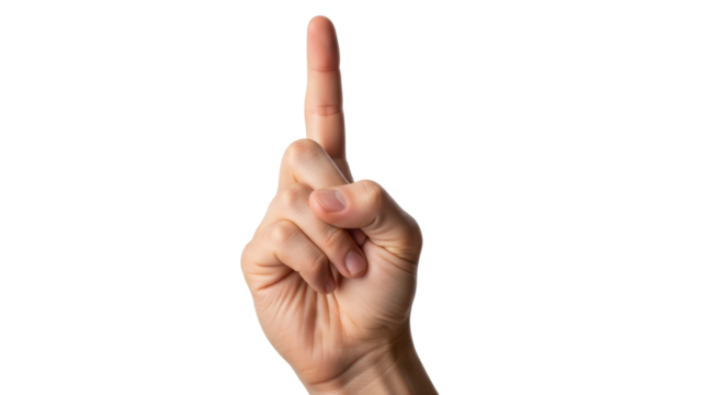 Isolated Hand Pointing Up
