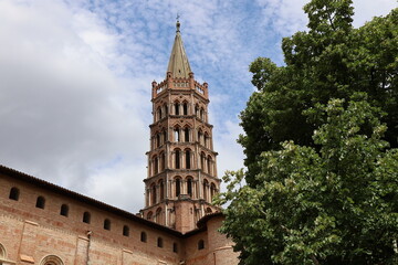 Basilique Saint Sernin, basilique de style roman, ville de Toulouse, département de la Haute Garonne, France