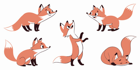 Cute Cartoon Fox Character Design