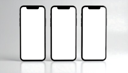 Three black smartphones (2)