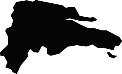 Dominican Republic Sillouette Vector Isloated On wWhite Background