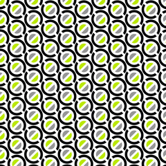 Abstract Geometric Pattern with Circles and Semicircles