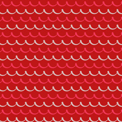 Seamless Red Wave Pattern Background