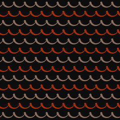 Abstract Wave Pattern on Black Background