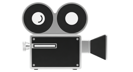 Isolated Vintage Movie Camera