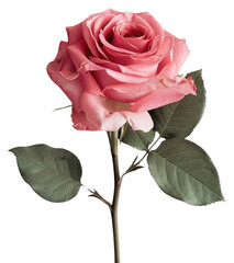 Obraz premium PNG Elegant pink rose bloom