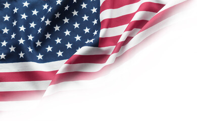 Fototapeta premium American flag on white