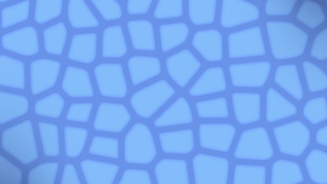 Pillow motion animation of abstract blue pattern resembling interconnected organic cells or stones suitable for relaxation videos and meditation apps.