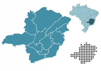 Set maps of Minas Gerais state