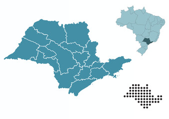 Set maps of Sao Paulo state