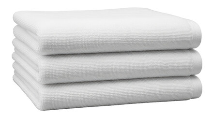 Isolated Stack of White Towels