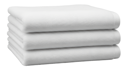 Isolated Stack of White Towels