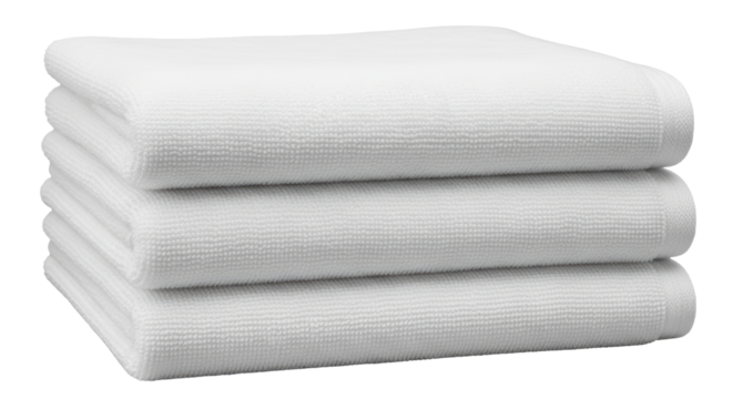 Isolated Stack of White Towels