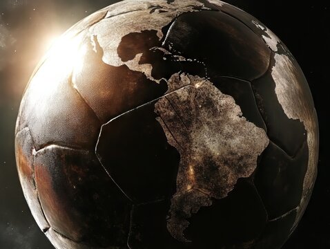 football in earth shape 