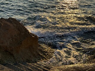 Stone steps to the sea