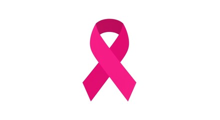 Pink ribbon illustration, symbolizing breast cancer awareness and support for women